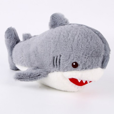 Soft toy "Shark", 25 cm, gray color-3