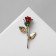Brooch "Rose", red-green color in gold