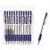 A set of ballpoint pens 12 pieces, 0.7 mm, automatic, body with a rubber holder, blue ink blue