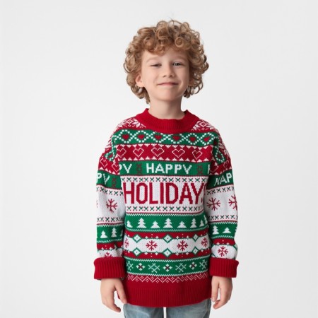 New Year. Knitted children's kaptan holidys size 30, (98-104 cm)-1