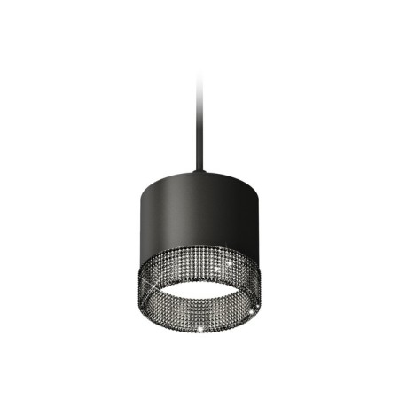 Suspended lamp with composite crystal Ambrella Light, XP8111041, GX53 LED 12 W, Black sand color, tinted
