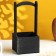 Kashpo - wooden box "Provence" 13.5x13.5x30 cm black