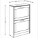 Sirius shoe cabinet, 602 × 250 × 890 mm, with two folding shelves, color of Oak Wenge
