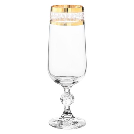 A set of glasses for champagne STERNA, Panto Gold decor, 180 cm x 6 pcs.
