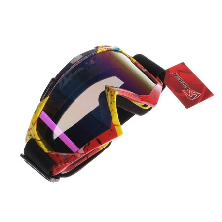 Mask glasses for riding, glass blue-violet chameleon, bomber, OM-26-4