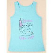 T -shirt for girls, height 98 cm, azure color