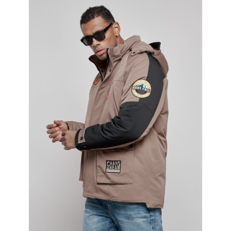 Male Winter jacket, size 48, brown color-11