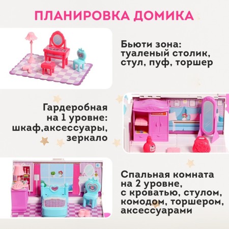 Game set "House-Machine Ksenia" with furniture and accessories-3