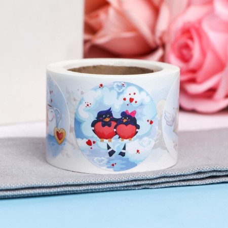 Stickers for flowers and gifts "Atmosphere", 4.4 x 4.4 cm, 252 pcs.-1