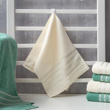 Terry Ethel "stripes", milk 30x70 cm, 100% cotton, 370g/m2