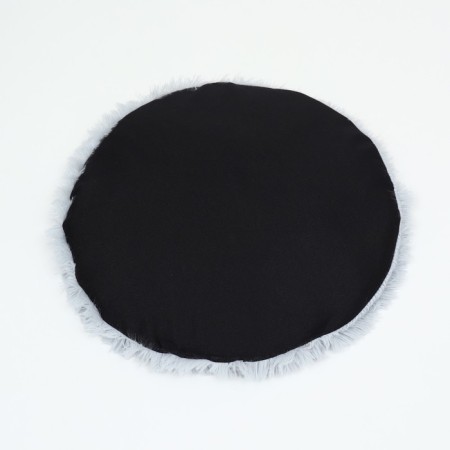 Sungory with a pillow fur, satin, perioteum, 40 x 40 x 16 cm, gray-6