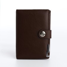 Cover for car documents and passports for magnet, brown color