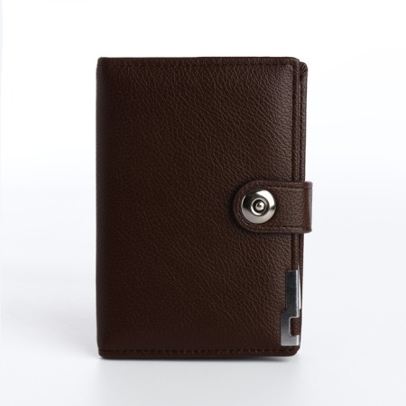Cover for car documents and passports for magnet, brown color