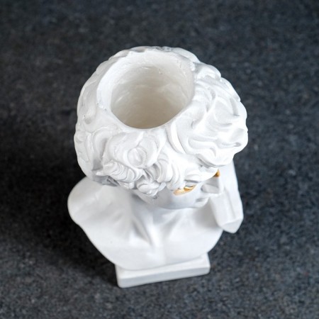 Vase "Bust of David" Pearl, 17x9x10cm-3