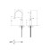Bronze de Luxe Scandi 9015C sink mixer, 220 mm lings, brass, chrome