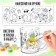 Avocado coloring mug, toy