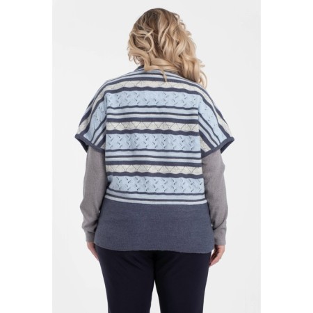 Women's vest, size 52, blue color-8