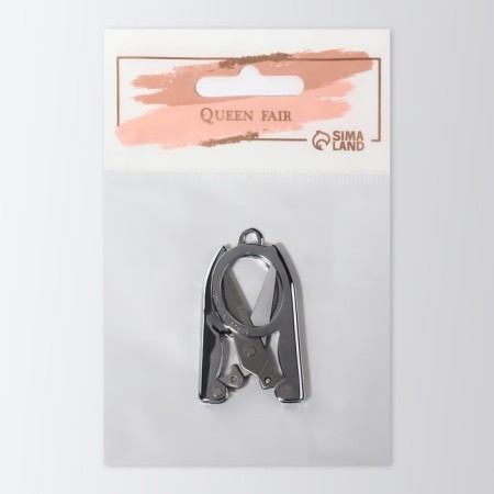 Scissors manicure, straight, folding, 9 cm, silver color-9