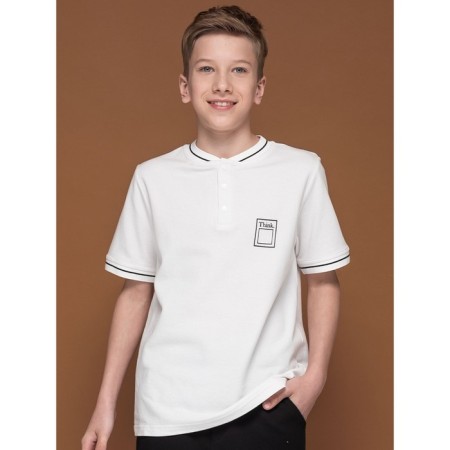 Henley T -shirt for Pelican boy, height 152 cm, milk color
