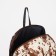 A backpack with a zipper, brown color/pixels
