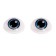 Eyes, set 4 pcs., Size 1 pc: 19.3 × 26 mm, color gray-blue