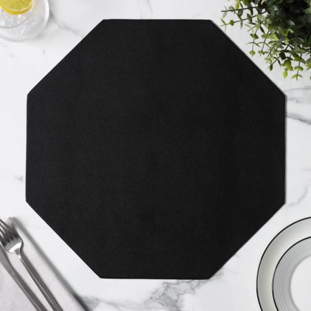 Napkin “TEM”, 38 × 38 cm, black color, octagon-3