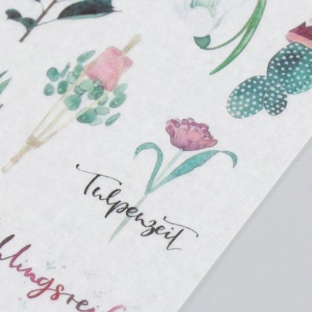 Stickers for creativity Paper "Plants in pots" set 3 sheets 10x20 cm-2