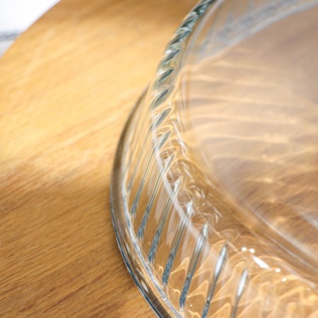 Circle form for baking and baking of the heat -resistant glass Borcam, 1.5 l, corrugated-3