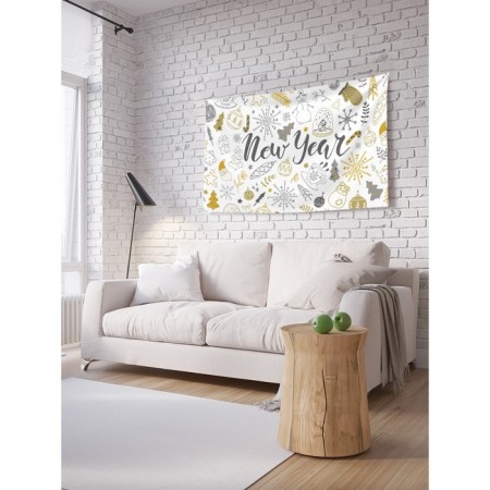 Decorative panel with photo printing "New Year", horizontal, size 100x150 cm
