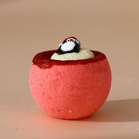 A bomb for a bath with a toy Pure happiness "Penguin", 130 g, New Year's-2