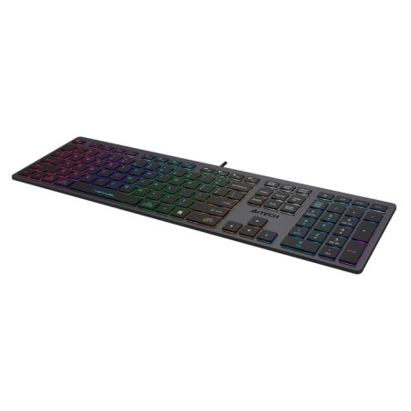 Keyboard A4Tech FSTYLER FX60 Gray USB Slim Led (FX60 Grey / Neon)-8