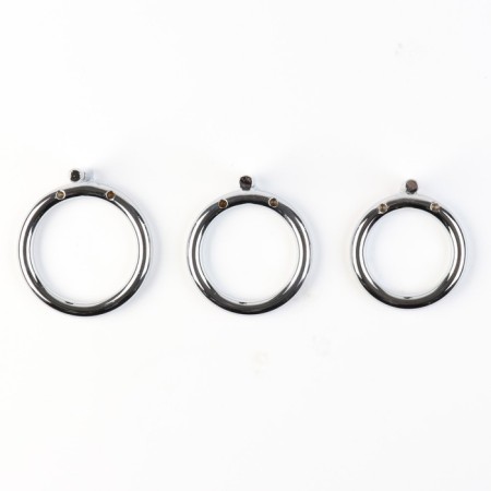 Belt of fidelity "Total cell No. 3", rings d = 4; 4.5; 5 cm, lock, key, metal-9