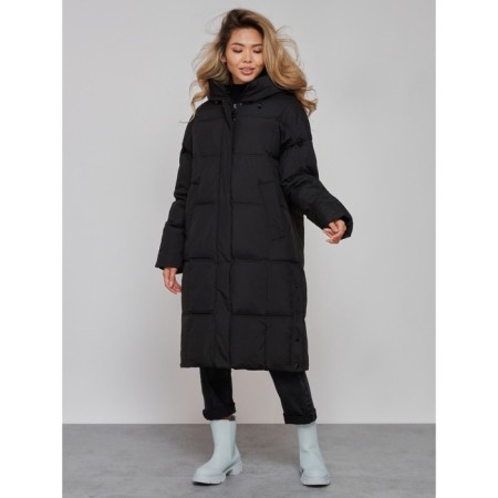 Coat insulated winter female, size 42, black color-9