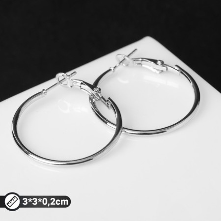 Classic-rings “Classic” d = 3 cm, silver color