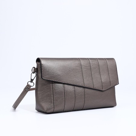 Bag-clate on magnet, long belt, bronze color-3