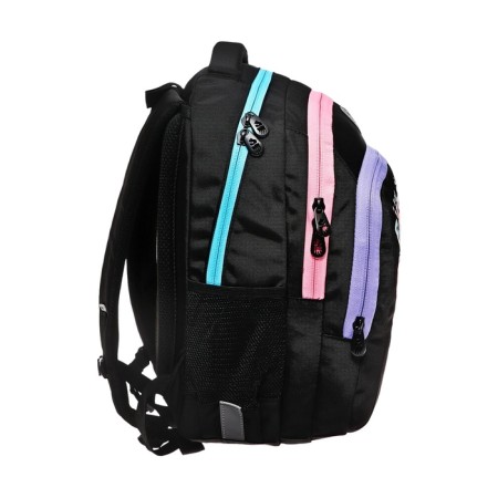 School backpack, 40 x 27 x 20 cm, Grizzly, ergonomic back, laptop department, black-2