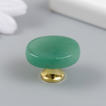 Handle for the box "Green Aventurine" 2.6x1.7 cm-1