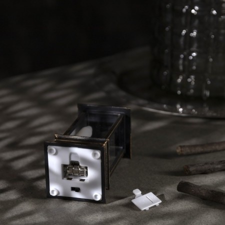 LED figure "Bronze lamp with candles" 5.5 × 13 × 5.5 cm, plastic, batteries AG13x3, glow warm white-2