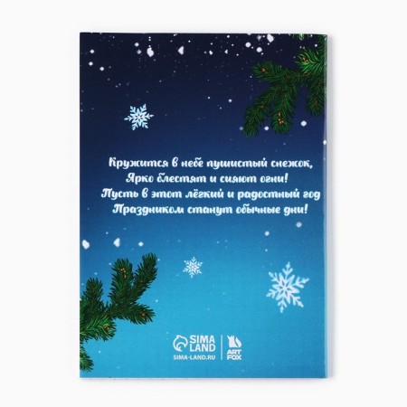 Gift New Year's set: notebook and handle write-stand "Miracles nearby"-3