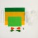 Set for creating a voluminous toy made of felt "Green Dragon"