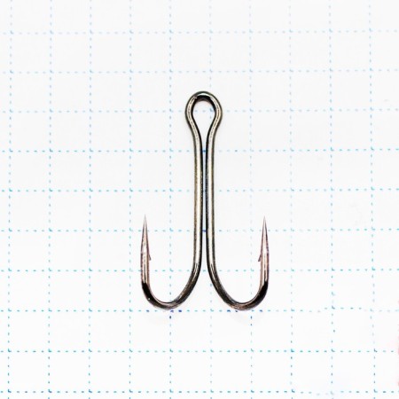 The hook KOI Short Double Hook, size 2 int, BN color, double, 10 pcs.