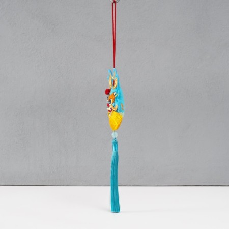 Suspension-Sasha Textile "Dragon" Blue 2x7.5x24 cm-1