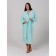 Women's robe with a hood, size 50, color menthol