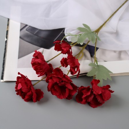 Artificial flowers "Tensor cosmea" 8x58 cm, burgundy