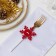 A set for the decor of the dining rooms "Snowflake", 4 pcs, central red 6x7 cm, 100% p/e, felt