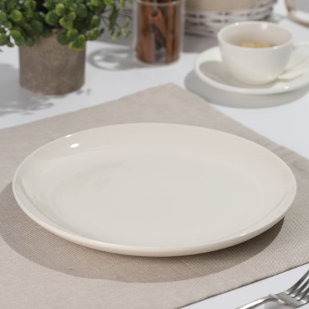 Porcelain plate "365+", D = 27 cm, white-1