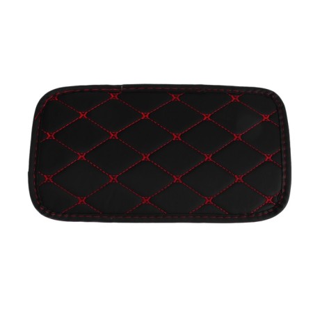 A rug for a armrest 29 × 19, eco -leather, black with red stitch-1