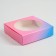 Gift box team with a window, pink blue, 11.5 x 11.5 x 3 cm