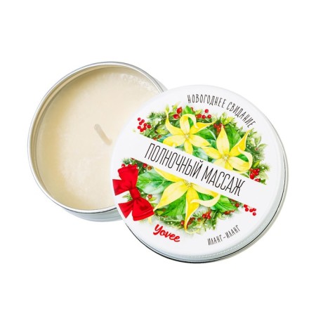 Massage candle New Year's Yove "Midnight Massage" with Aphrodisiac, Ilang-Ylang, 30 ml-2