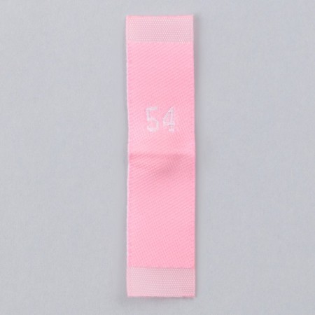 Textile strip "54", 4.6 x 1.1 cm, pink color-3